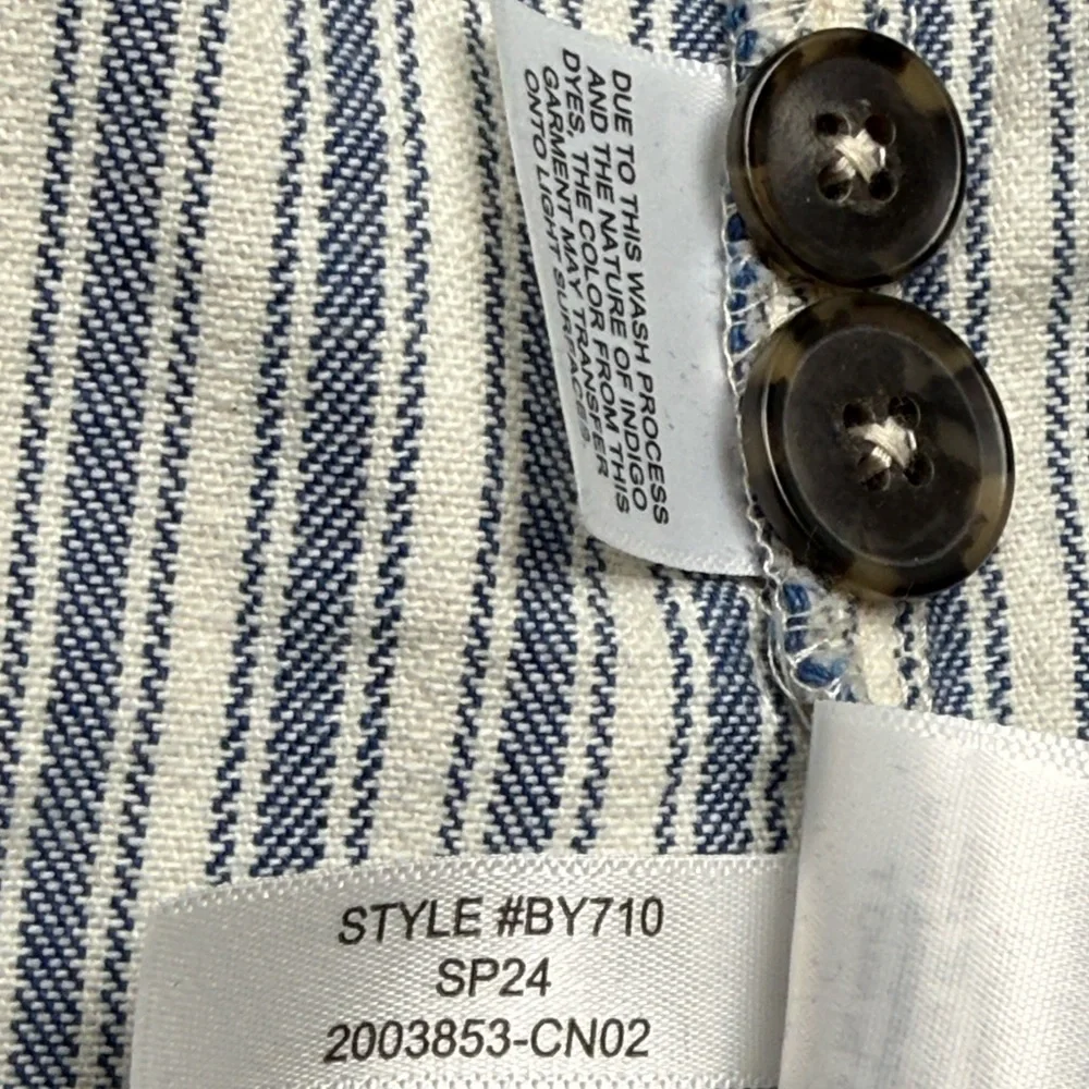 J‎ Crew Cargo Button Up Railroad Stripe Shirt Jacket M Shacket Heritage Utility
